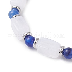 Braccialetti elastici con perline acriliche per uomo e donna&nbsp;BJEW-JB12167-02