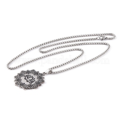 Collane con ciondolo in acciaio inossidabile lotus 201&nbsp;LS-NJEW-F320-04P