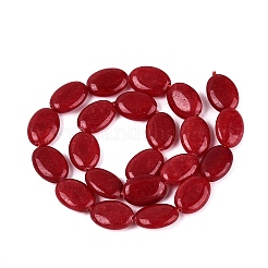 Gefärbt natürlichen weißen Jade Perlen Stränge&nbsp;G-N370-01A-10