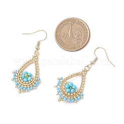 Boucles d'oreilles pendantes en forme de larme en acier inoxydable&nbsp;EJEW-MZ00643-02