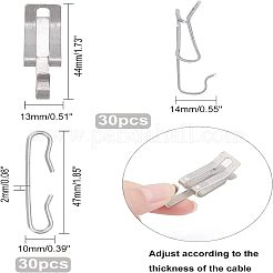 60 pz. 2 clip per cavi antighiaccio in alluminio per tetto e distanziatori per cavi&nbsp;AJEW-FH0002-22