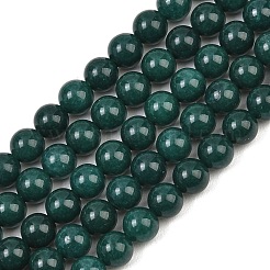 Gefärbt natürlichen weißen Jade Perlen Stränge&nbsp;GG-CBAD029-A06-6mm