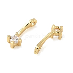 Messingpflaster klare Zirkonia Charms&nbsp;CU-CBA9FFD-11G-08