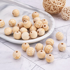 100pcs 10 Stil unvollendete europäische Naturholzperlen&nbsp;WOOD-TA0001-55