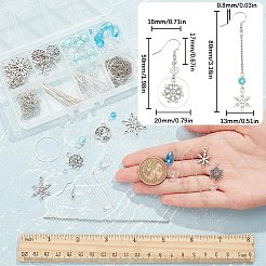 DIY-Set zur Herstellung von Weihnachtsohrringen mit Schneeflocken&nbsp;DIY-SC0022-76