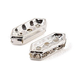 Barre distanziatrici in ottone e cristallo con strass&nbsp;RB-T019-01E-S