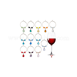 12 Weinglas-Anhänger-Set.&nbsp;AJEW-GA00010