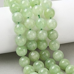 Billes de jade naturelles de teint en malaisades teintes&nbsp;G-G021-01D-04