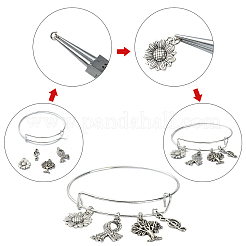 DIY ausziehbarer Armreif mit Charm-Bastelset&nbsp;DIY-YW0008-28