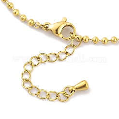 Tobillera de cadena de acero inoxidable 304 con revestimiento iónico (IP)&nbsp;AJEW-H148-10C-G