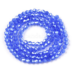 Chapelets de perles en verre électroplaqué d'imitation jade&nbsp;EGLA-A039-J2mm-A04