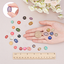 90 stücke 6 stil harzcabochons&nbsp;CRES-SC0001-80