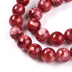 Perles de verre de peinture de cuisson&nbsp;X1-DGLA-N003-10mm-A02