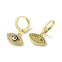 Orecchini a monachella pendenti in vero ottone placcato oro 18k con occhio di cavallo&nbsp;EJEW-Q797-23G-02