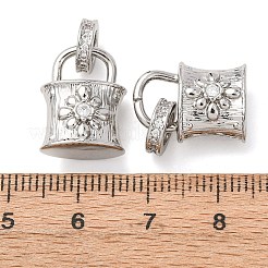 Pendentifs avec zircon cubiques à micro-pavés en laiton&nbsp;KK-A279-23P