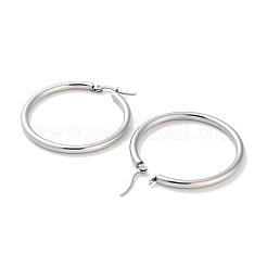 Boucles d'oreilles créoles en acier inoxydable 304 anti-ternissement pour femmes et hommes&nbsp;EJEW-B049-01E-P
