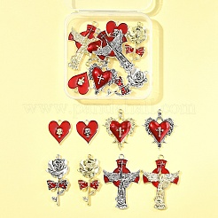 16 Stück 8 Arten Legierung Emaille Anhänger&nbsp;FIND-FS0003-88