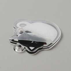 Mignon porte-clés pendentif en acrylique chat tasse à café&nbsp;FIND-CJC0006-79H