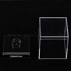 Vitrine de baseball acrylique transparente carrée&nbsp;CON-WH0092-19