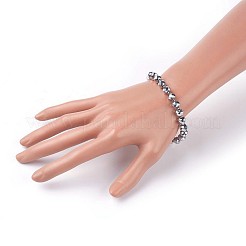 Bracelets extensibles en verre électrolytique&nbsp;BJEW-JB04017-01