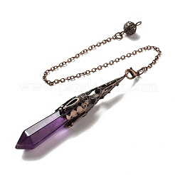 Natürliche Amethyst Pendel Pendel Anhänger&nbsp;G-H285-06R-04