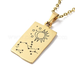 Rettangolo con collane pendenti di dodici costellazioni&nbsp;NJEW-D069-01G-09