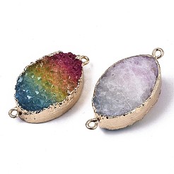Natürliche druzy Achat verbindet Steckverbinder&nbsp;G-S359-082
