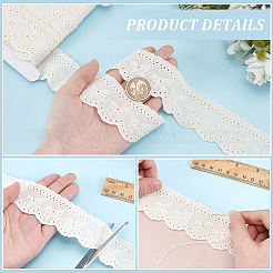 8 mètre de bordure en dentelle creuse plate en polyester&nbsp;OCOR-GF0006-07A