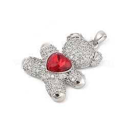 Pendentifs avec zircon cubiques à micro-pavés en laiton&nbsp;KK-P300-03P-01