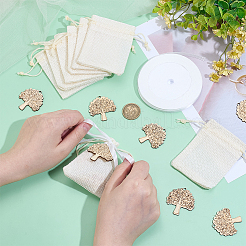 Pendentifs en contreplaqué de peuplier&nbsp;DIY-PH0031-77B