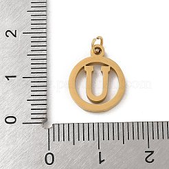Breloques en acier inoxydable 304 avec anneau de jonction&nbsp;LS-STAS-R001-02G-U