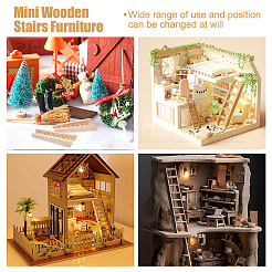 Mini-Holztreppenmöbel&nbsp;DJEW-WH0015-114