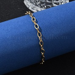 Bracelet chaîne en acier inoxydable 304 plaqué sous vide PVD pour hommes et femmes&nbsp;BJEW-E031-05C-G