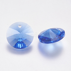 Charms in vetro sfaccettato con strass&nbsp;RGLA-F049-6mm-206