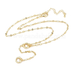 Collares de cadena y lazo de latón con detalles envejecidos&nbsp;NJEW-H087-06H-G