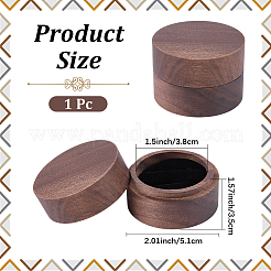 Cajas de madera para guardar anillos de pareja con 2 ranura y interior de terciopelo&nbsp;CON-CL0001-28C
