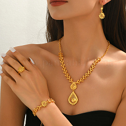 Sets aus hohlen Sonnenblumen- und Tropfen-Armbändern&nbsp;JY5579