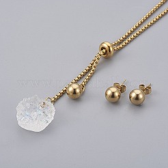 304 Edelstahl Schmucksets&nbsp;SJEW-E326-M