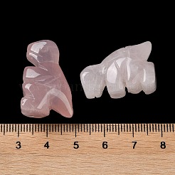 Aus natürlichem Rosenquarz geschnitzte heilende Dinosaurierfiguren&nbsp;G-B062-07E