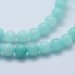 Brins de perles de jade naturels et teints&nbsp;G-P370-02-6mm