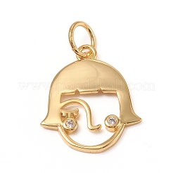 Pendentifs en laiton zircon cubique transparent&nbsp;KK-I668-05