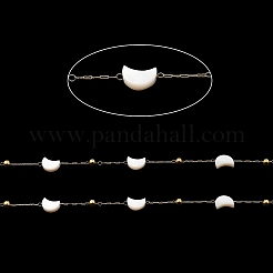 Catene a maglie di conchiglie naturali di luna&nbsp;CHS-G028-05A-G