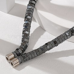 Collane di perline di ematite sintetica non magnetica esagonale&nbsp;NJEW-R020-09