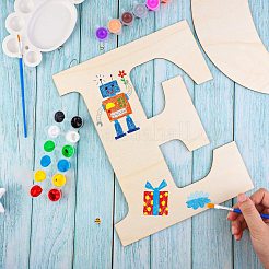 Découpes vierges en bois inachevé maison lettre&nbsp;DIY-X0294-10