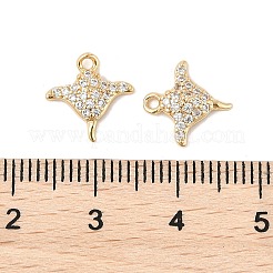Ciondoli in ottone zirconi chiari micro pavé&nbsp;X-KK-R219-14G