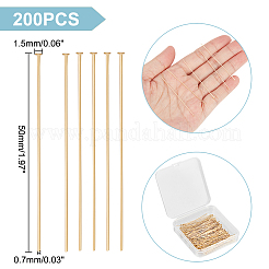200 pièce de épingles à tête plate en acier inoxydable 304&nbsp;STAS-UN0047-84