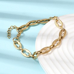 Set di gioielli con collana e bracciale a forma di chicchi di caffè in acciaio inossidabile 304&nbsp;SJEW-L199-19G