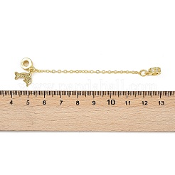 Europäische Sicherheitsketten aus Messing mit klarem Zirkonia und Anhängern&nbsp;KK-L236-16C-G