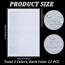 24 pieza de rhinestone de vidrio de 2 colores con fijación en caliente&nbsp;DIY-NB0016-25A