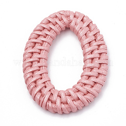 Anelli di collegamento intrecciati a mano verniciati a bastoncino / rattan&nbsp;X-WOVE-N007-04D